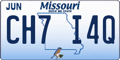 MO license plate CH7I4Q