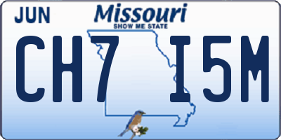 MO license plate CH7I5M