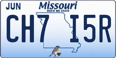 MO license plate CH7I5R