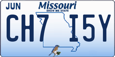 MO license plate CH7I5Y