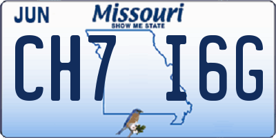 MO license plate CH7I6G