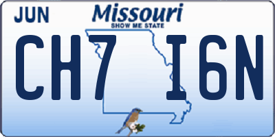 MO license plate CH7I6N