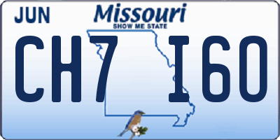 MO license plate CH7I6O