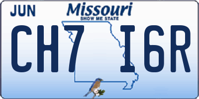 MO license plate CH7I6R