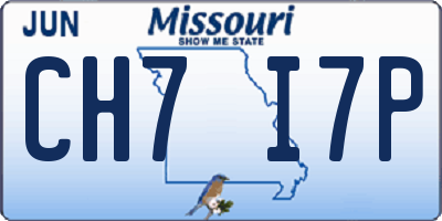 MO license plate CH7I7P