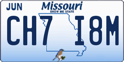 MO license plate CH7I8M