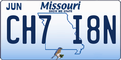 MO license plate CH7I8N