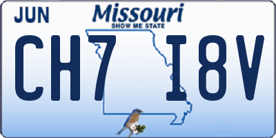 MO license plate CH7I8V