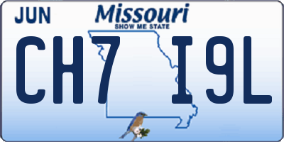MO license plate CH7I9L