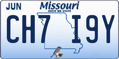 MO license plate CH7I9Y