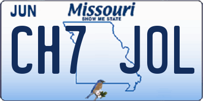 MO license plate CH7J0L
