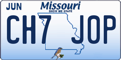 MO license plate CH7J0P