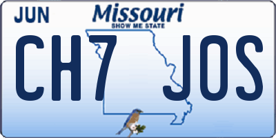MO license plate CH7J0S