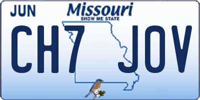 MO license plate CH7J0V