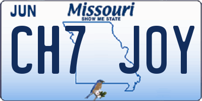 MO license plate CH7J0Y