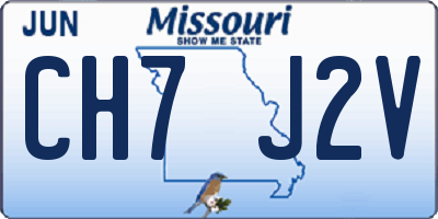 MO license plate CH7J2V