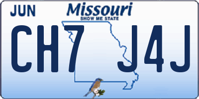 MO license plate CH7J4J