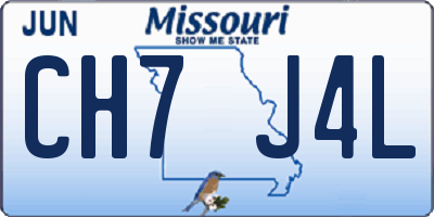 MO license plate CH7J4L