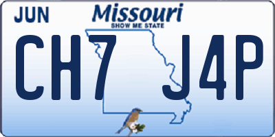 MO license plate CH7J4P