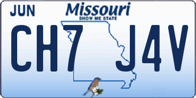MO license plate CH7J4V