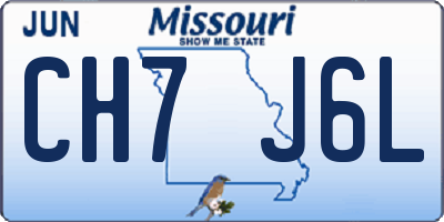 MO license plate CH7J6L