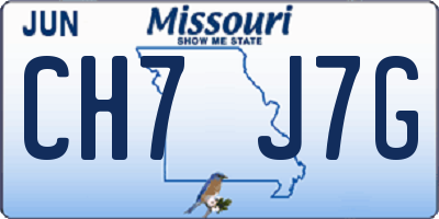 MO license plate CH7J7G