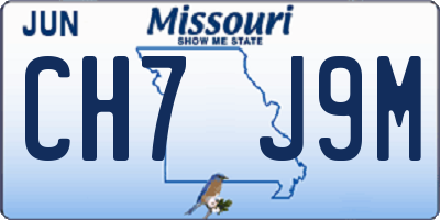 MO license plate CH7J9M