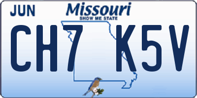 MO license plate CH7K5V