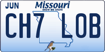 MO license plate CH7L0B