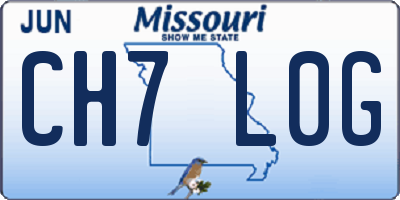 MO license plate CH7L0G