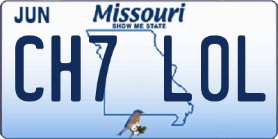 MO license plate CH7L0L