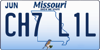MO license plate CH7L1L
