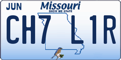 MO license plate CH7L1R