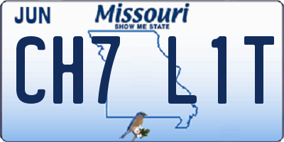 MO license plate CH7L1T