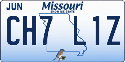 MO license plate CH7L1Z