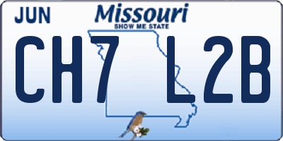MO license plate CH7L2B