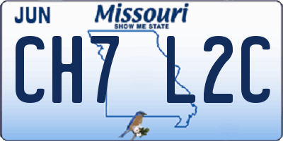 MO license plate CH7L2C