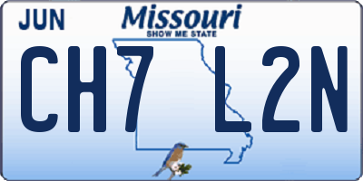 MO license plate CH7L2N