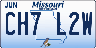 MO license plate CH7L2W