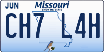 MO license plate CH7L4H