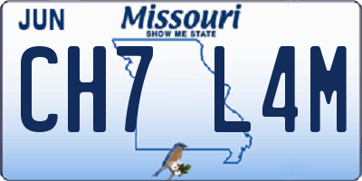 MO license plate CH7L4M