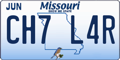 MO license plate CH7L4R