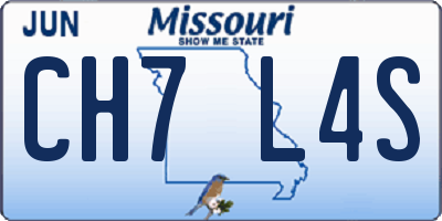MO license plate CH7L4S