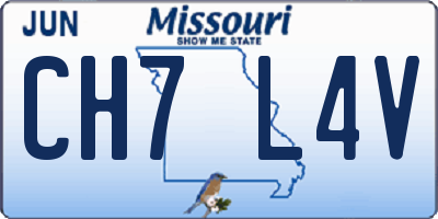 MO license plate CH7L4V