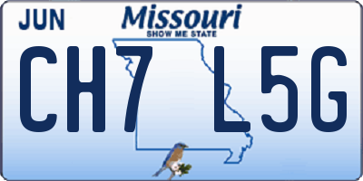 MO license plate CH7L5G