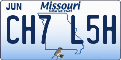 MO license plate CH7L5H