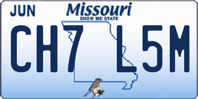 MO license plate CH7L5M