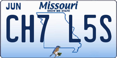 MO license plate CH7L5S