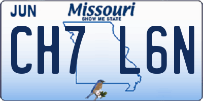 MO license plate CH7L6N