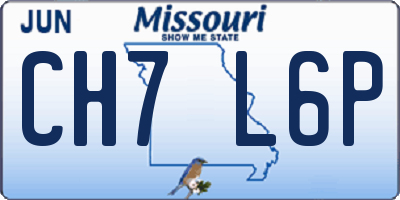 MO license plate CH7L6P